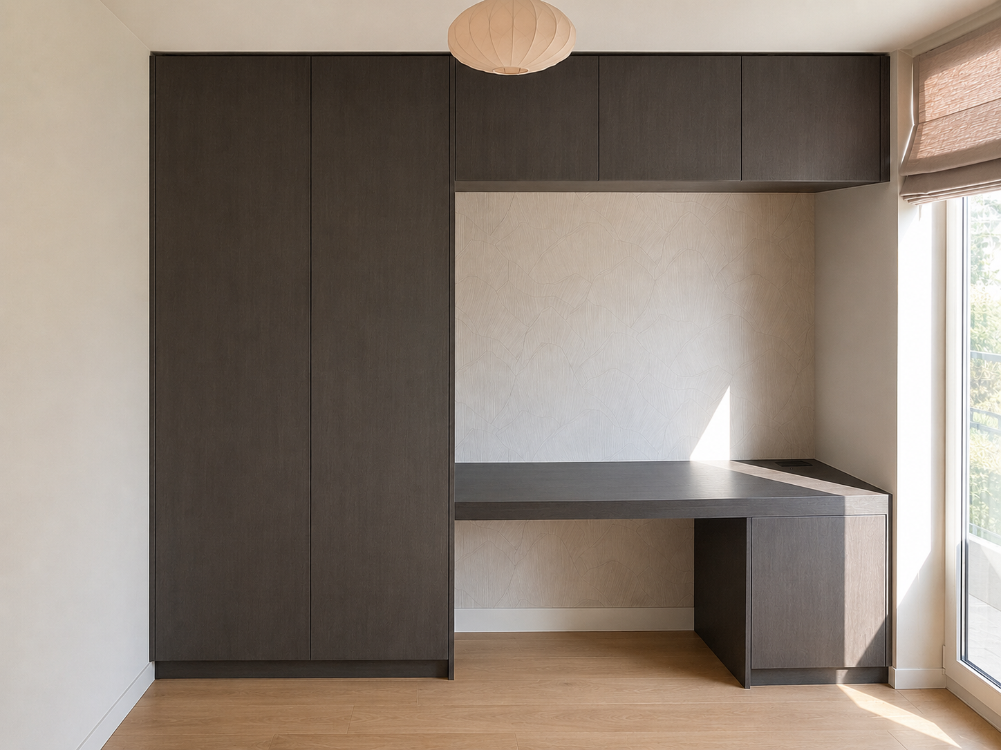Wandkast met bureau Wandkast met bureau