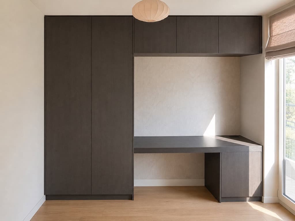 Wandkast met bureau Wandkast met bureau
